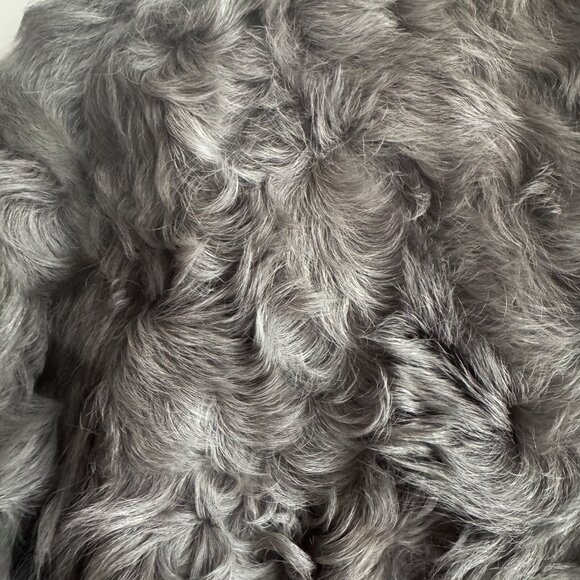 Vintage Gray Mongolian Curly Lamb Short Jacket S - Picture 6 of 7